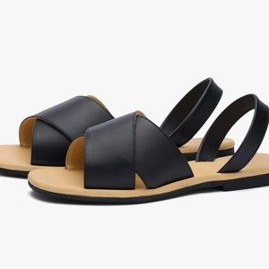 Nisolo Size 8 Women's Strappy Sandals - All-Day Cross Strap Flat